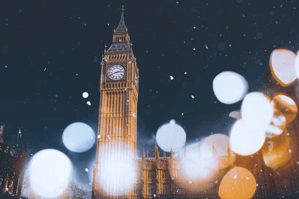 Sneeuw Londen Verenigd Koninkrijk Winter Stad — Stockfoto