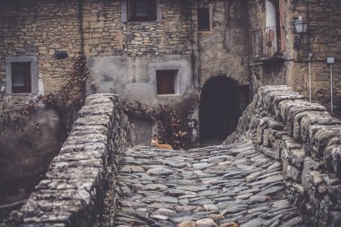 Montanana eski köy Huesca Eyaleti, Aragon İspanya