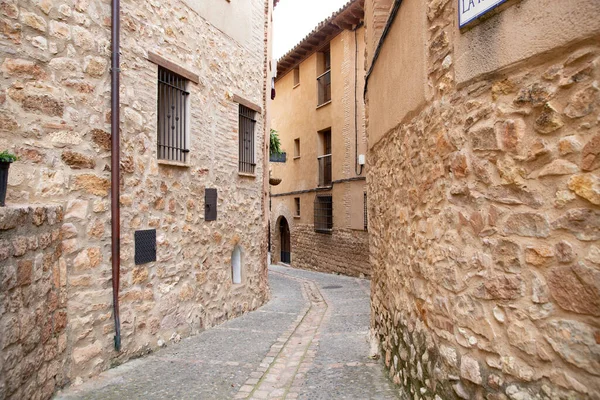 Cosy Street Alquezar Ancient Spanish Village — ストック写真