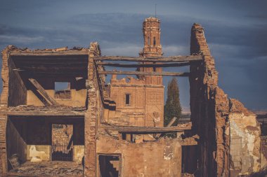 İspanyol İç Savaşı sırasında Belchite hayalet kasabası, Zaragoza