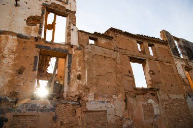 İspanyol İç Savaşı sırasında Belchite hayalet kasabası, Zaragoza