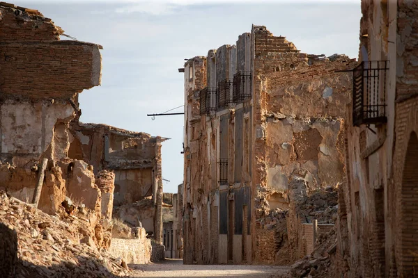 ベルキテのゴーストタウンはスペイン内戦中に破壊されたサラゴサ — ストック写真