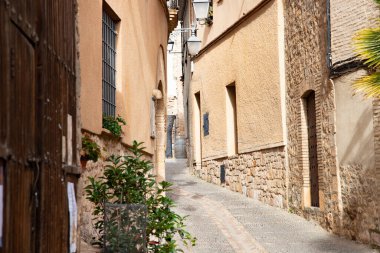 Cosy street of Alquezar, an ancient Spanish village