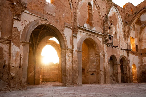 Spookstad Belchite Geruïneerd Tijdens Spaanse Burgeroorlog Zaragoza — Stockfoto