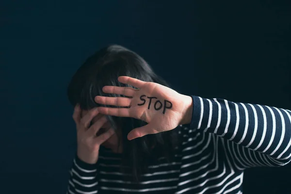 Women Violence Abused Concept Stop Domestic Violence Women Human Trafficking — Stock Photo, Image