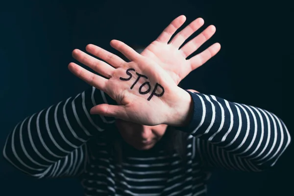 Women Violence Abused Concept Stop Domestic Violence Women Human Trafficking — Stock Photo, Image