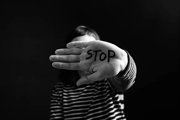 Women Violence Abused Concept Stop Domestic Violence Women Human Trafficking — Stock Photo, Image