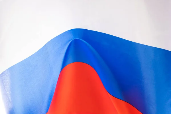 Маючи Барвистий Національний Прапор Росії Російсько Український Конфлікт — стокове фото