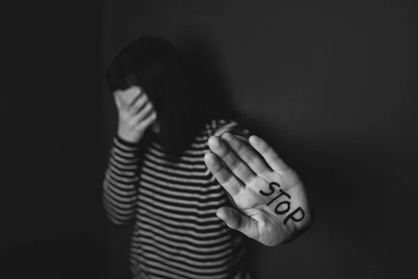 Women Violence Abused Concept Stop Domestic Violence Women Human Trafficking — Stock Photo, Image