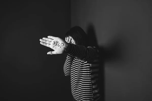 Women Violence Abused Concept Stop Domestic Violence Women Human Trafficking — Stock Photo, Image