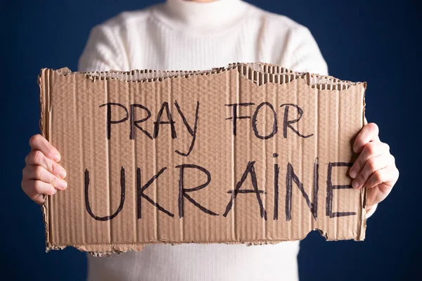 Моліться Україну Символ Підтримки Допомоги Війни Україні — стокове фото
