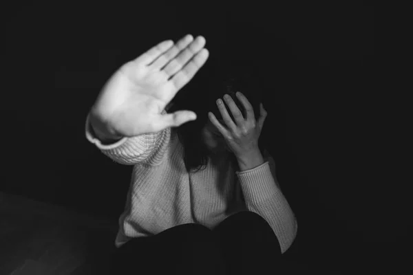 Women Violence Abused Concept Stop Domestic Violence Women Human Trafficking — Stock Photo, Image