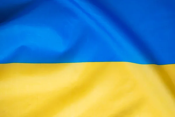 Drapeau Ukraine Couleurs Bleu Jaune Gros Plan Arrière Plan — Photo