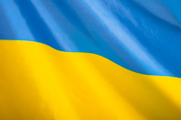 Bandera Ucrania Colores Azul Amarillo Primer Plano Fondo — Foto de Stock