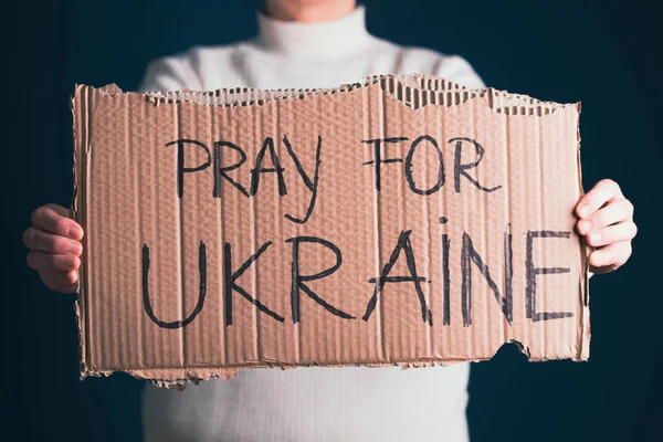 Моліться Україну Символ Підтримки Допомоги Війни Україні — стокове фото