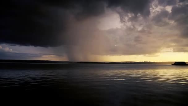 Хронология Озера Эйбзее Баварии Германии Фоне Гор Летом — стоковое видео