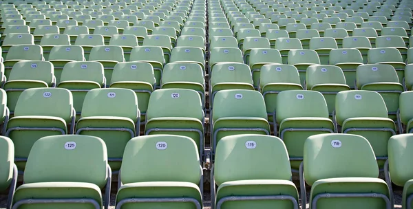 Sedie Vuote Pubblico Sulla Moderna Arena Dello Stadio Sul Teatro — Foto Stock