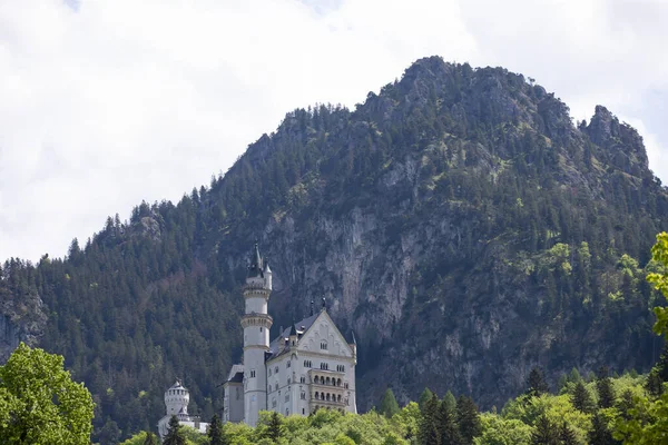 Paisagem Pitoresca Primavera Com Castelo Neuschwanstein Alemanha — Fotografia de Stock