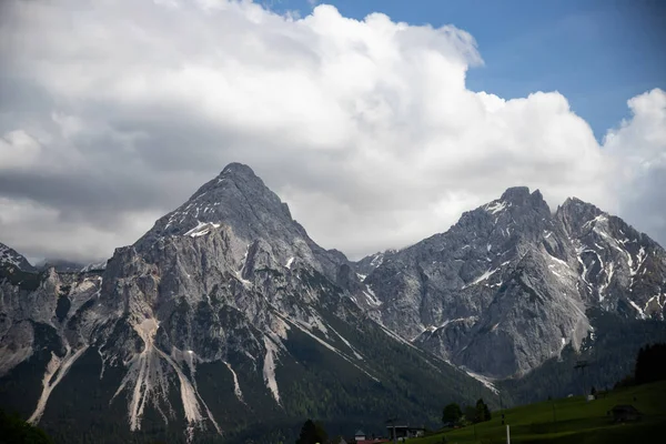 Najwyższa Góra Niemiec Zugspitze Jej Grzbiet Północne Alpy Wapienne — Zdjęcie stockowe