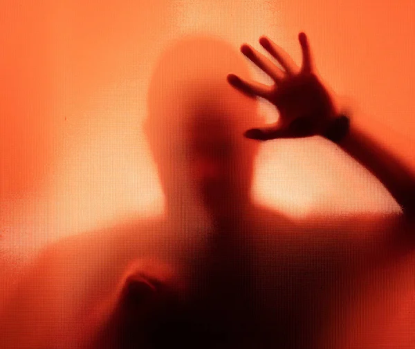 Horror Ghost Man Matte Glass Halloween Festival Concept —  Fotos de Stock