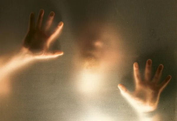 Horror Ghost Man Matte Glass Halloween Festival Concept — Photo