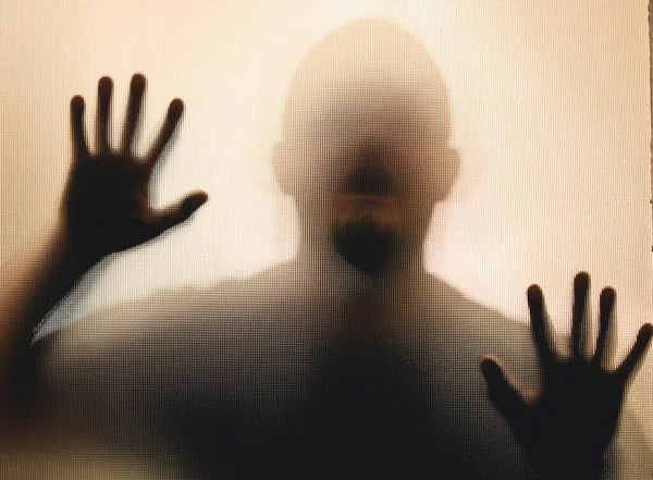 Horror Ghost Man Matte Glass Halloween Festival Concept — стоковое фото