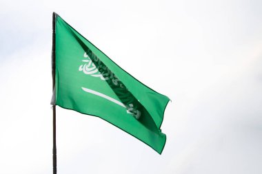Saudi Arabia flag, Statement translation: There is no God but Allah, Muhammad is the Messenger of Allah. Use it for national day and and country national occasions.