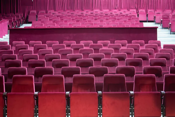 Sala Cinema Vazia Com Assentos Vermelhos Teatro Cinema — Fotografia de Stock
