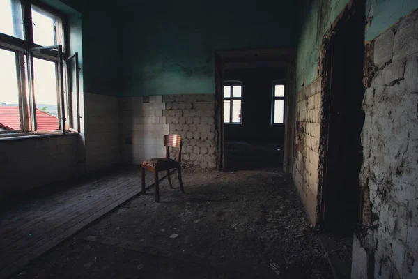 Abandoned haunted manor. Dark dirty grunge and creepy atmosphere