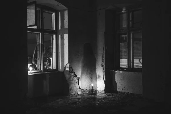 Ghosts Abandoned Haunted House Horror Scene Scary Spirits Halloween Concept — Φωτογραφία Αρχείου