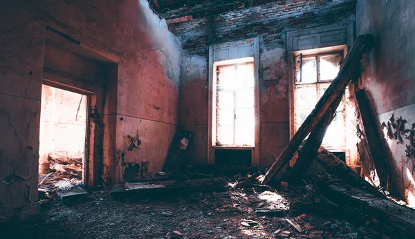Abandoned Haunted Manor Dark Dirty Grunge Creepy Atmosphere — Stockfoto
