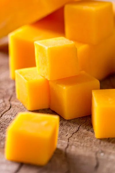 Cheese cubes — Stock Photo, Image