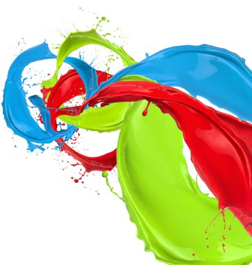 renkli boya sıçraması