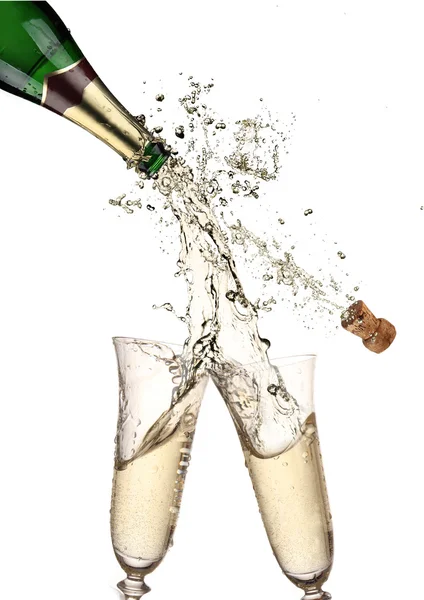 Een paar champagnefluiten — Stockfoto