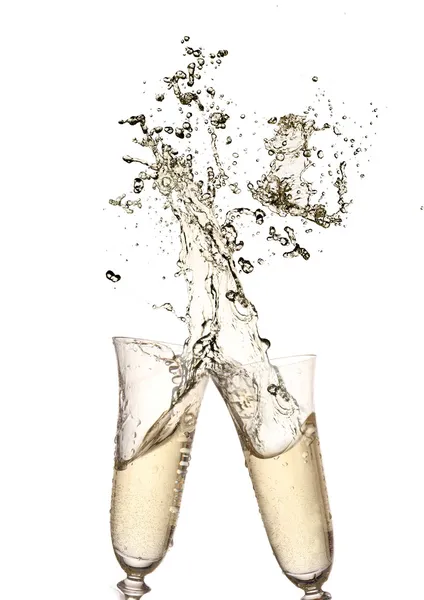 Coppia di flauti champagne — Foto Stock