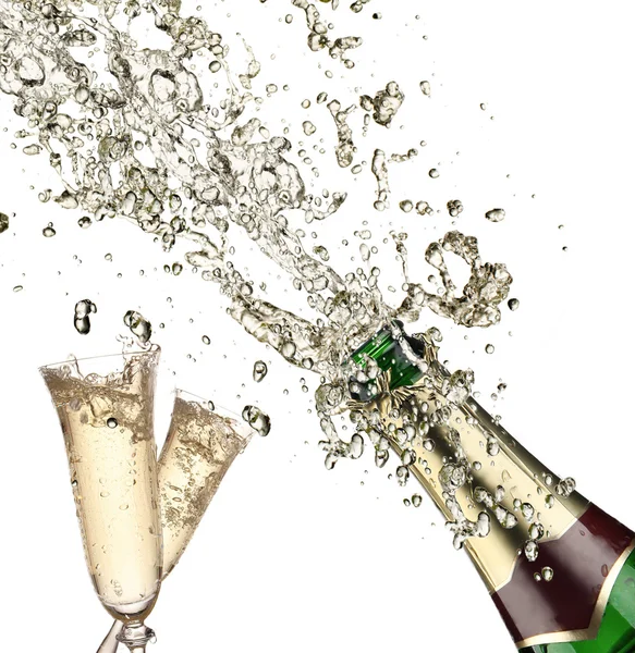 Esplosione di champagne — Foto Stock