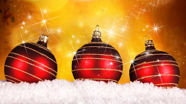 Red christmas balls — Stock Photo, Image