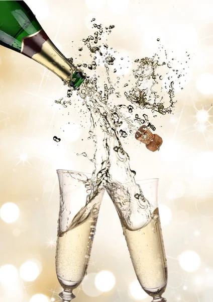 Champagne explosion — Stockfoto