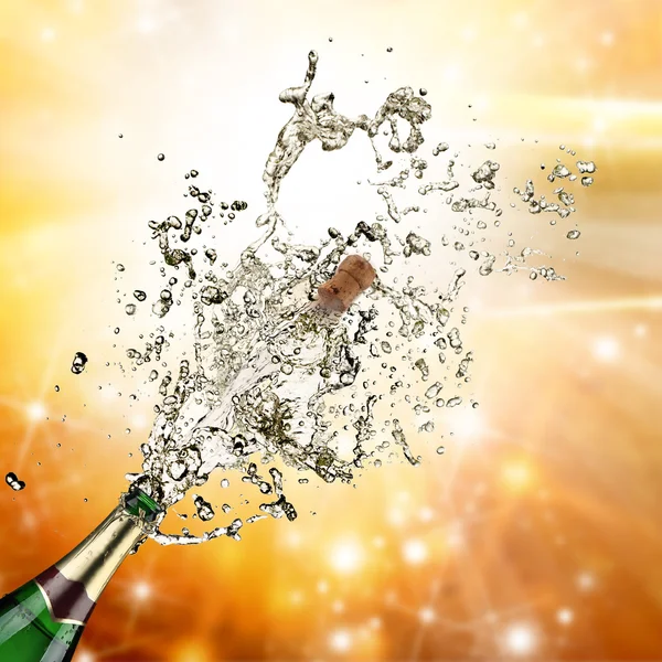 Esplosione di champagne — Foto Stock