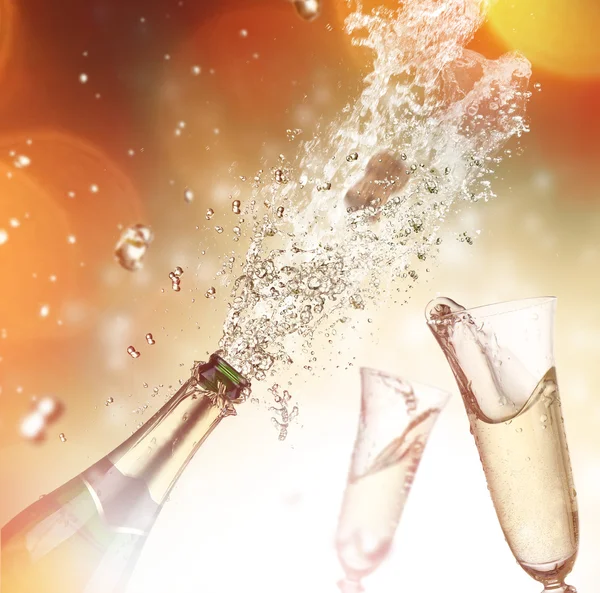 Champagne explosion — Stockfoto