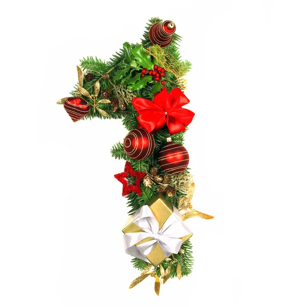 Christmas Alphabet Number 1 — Stock Photo, Image