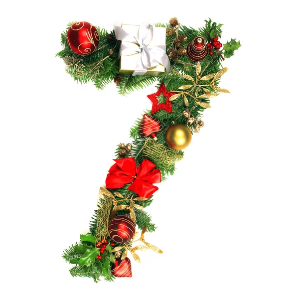 Christmas Alphabet Number 7 — Stock Photo, Image