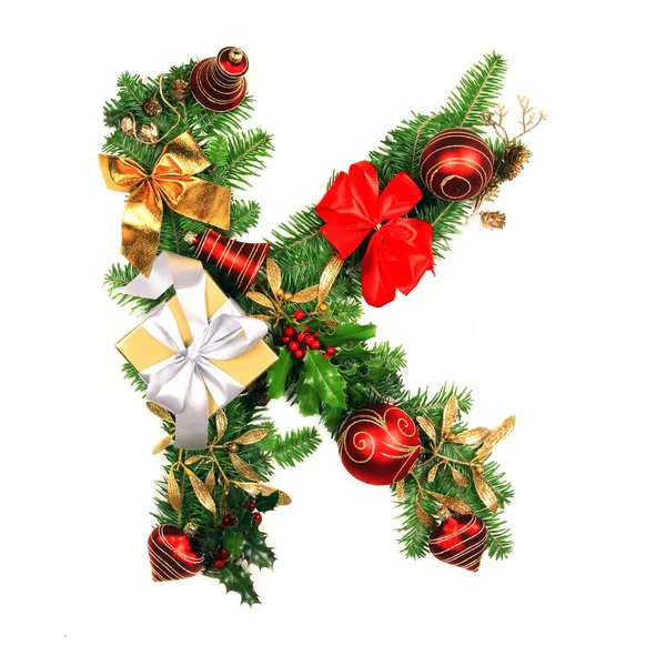 Vánoční abeceda dopis — Stock fotografie