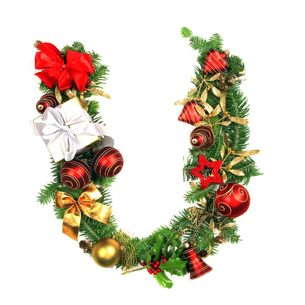 Kerstmis alfabet brief — Stockfoto
