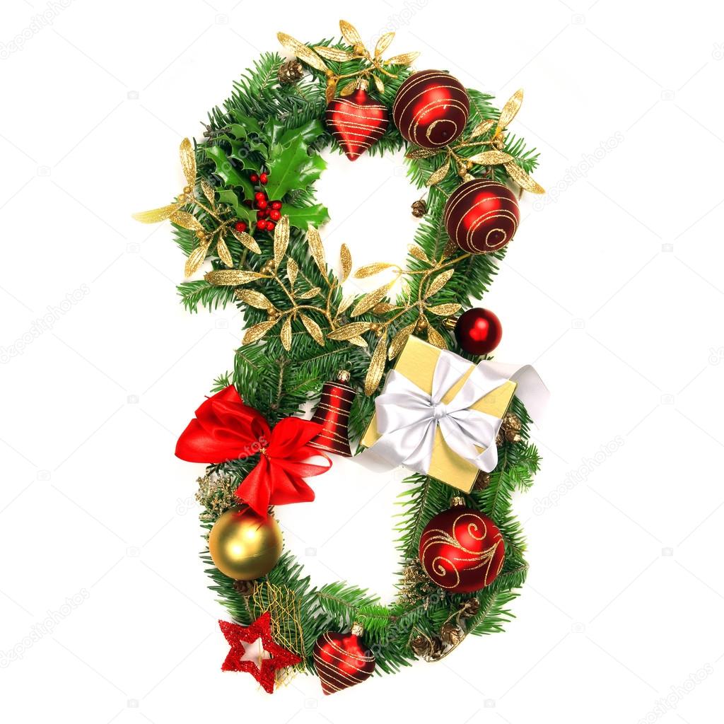 Christmas Alphabet Number 8