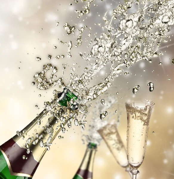 Esplosione di champagne — Foto Stock