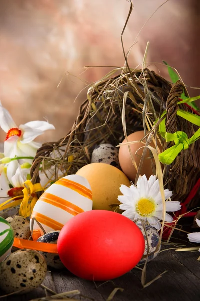 Coloridos huevos de Pascua — Foto de Stock