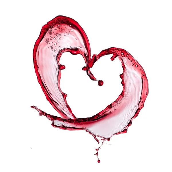 Red wine heart — Stock Photo, Image