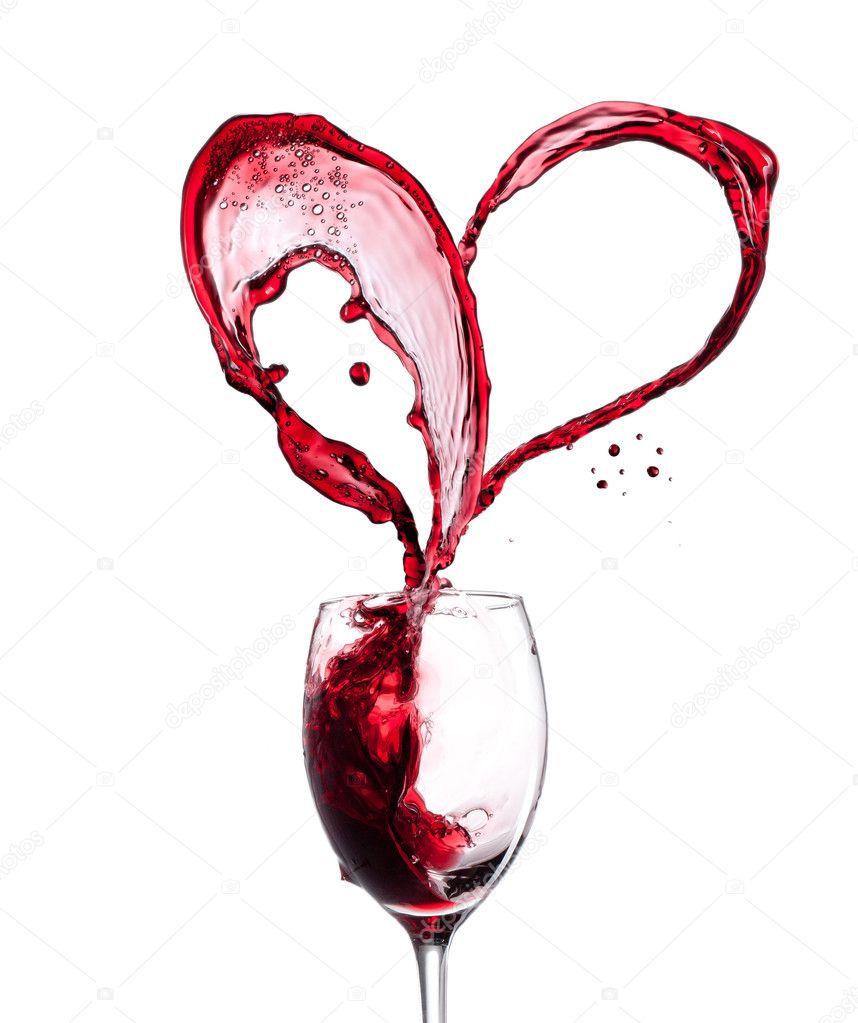 Red wine heart