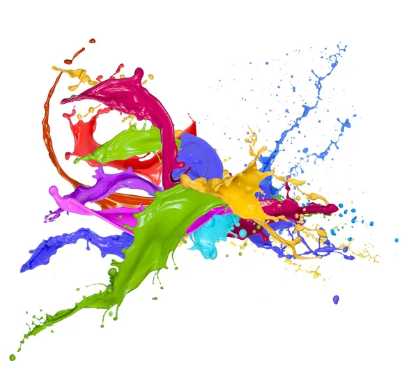 Salpicaduras de colores en forma abstracta — Foto de Stock
